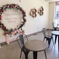 Interior seating   at Vio Handcrafted Pastries in Vacaville