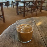 Cold oat milk chaii  at FabCafe Fuji in Fujiyoshida