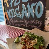 Porrito al pastor  at Pez Vegano in Mexico City