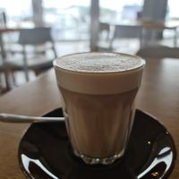 Oat milk latte at 360Q in Queenscliff