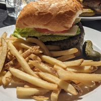 Vegan veggie burger at Broadway Grille and Pub in Jim Thorpe