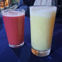 Mixed vegetable juice and mixed fruit juice at Dushan's Home Kitchen in Nuwara Eliya