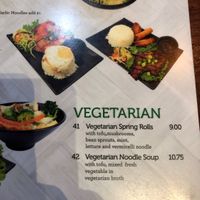 Vegan options at Pho Garden in Daly City