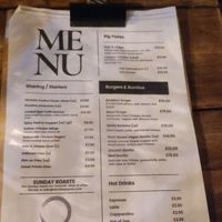 Menu! Vegan options clearly marked at The Village Green in North London