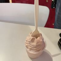Cherry blossom soft serve  at RASA in Fairfax