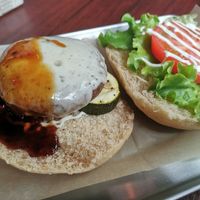 Vegan burger at Love For All in Kanazawa