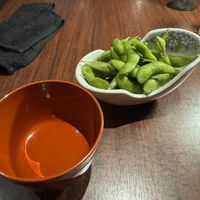 Edamame with salt  at Love For All in Kanazawa