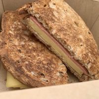 Vegan ham and cheese toastie  at The Copper Kettle in Bamburgh