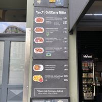 Speisekarte mit Preisen (Stand Februar 2024)  at Cult Curry in Berlin