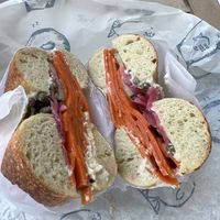 The carrot lox - superb!   at The Lox Bagel Shop in Columbus