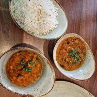 Apologies the lentil donuts are half eaten 🤣 at Banana Leaf - Swansea in Swansea