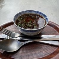 Miso soup for start   at Fröhlicher Reisball Naturkost & Makrobiotik in Hamburg