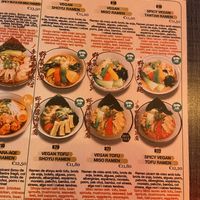 Vegan ramen options   at Takumi Tonkotsu Ramen GLÒRIES in Barcelona