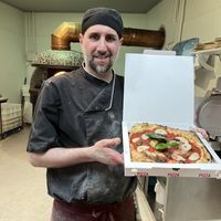 Il simpatico pizzaiolo!  at Pizza Ok in Biella