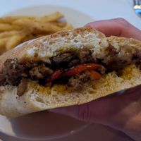 Impossible Philly cheesesteak sandwich at All Stars Sports Bar & Grill in New York City
