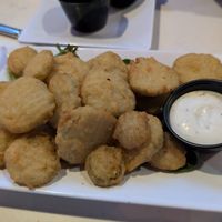 Fried pickles, need to omit the side of ranch at All Stars Sports Bar & Grill in New York City