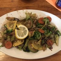 veggie stir fry at Whole in the Wall in Binghamton