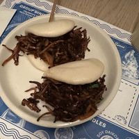 The most amazing caramelized shitake buns!! I took an order to go for the next day. (Order without Taro)  at Momofuku Noodle Bar - Uptown in New York City
