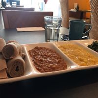 The Addis Combo at Lucy Ethiopian Cafe in Boston