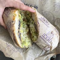 Sometimes I’m Vegetarian with added avocado on sourdough bread   at Ike's in Peoria