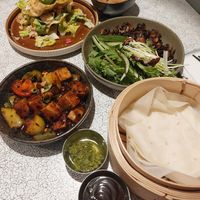 fried rice, grilled baby gem, chili mushrooms, black bean tofu at KOKUMY in Frankfurt