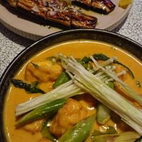 Miso aubergine and laaksa. at KOKUMY in Frankfurt