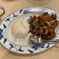 Veggie Lemongrass Chicken with Rice at Little Vietnamese Bistro in San Bruno