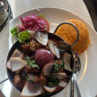 Vegan beef and tomato rice  at Little Vietnamese Bistro in San Bruno