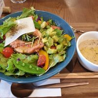 Tofu meet on rice and soup set at The Gift Izumo - ザギフト イズモ in Izumo