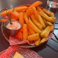 Large chips with vegan mayo   at Burger Liquor in Wellington