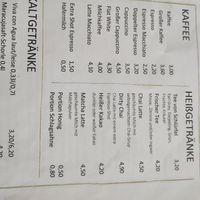 Menü at Café Goldjunge Köln Innenstadt in Cologne