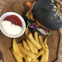 Tempe burger  at Fly & Shine in Penida Island