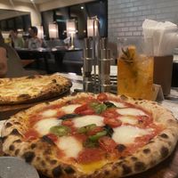 Pizza Magaritha and Pizza with Cheese  at Posillipo in Tomigusuku
