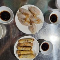 Vegan white roses and spring rolls at Quan Thang Ancient House in Hoi An