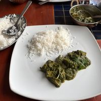 Aloo Palak & Rice  at Raasoie in Port Elizabeth