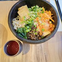 Vegan bibimbap at Bowls in Bruges