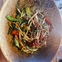 Sesame vegan noodles  at Bowls in Bruges