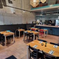 Downstairs, main room at Bowls in Bruges