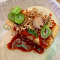 Tofu bun with modifications to be vegan at Bun'd Up - Union Market in Washington