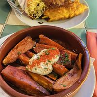 vegan sweet potato with Alioli  at La Cereria in Barcelona