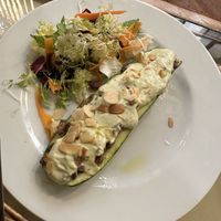 Zucchini with mushroom   at La Cereria in Barcelona