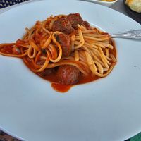 Vegan Polpette Pasta. at The Lugger Inn in Penzance