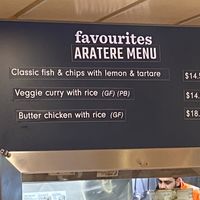 Vege curry price  at Interislander Picton Ferry Terminal Cafeteria in Picton