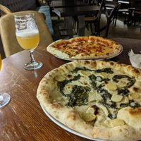 Pizza and beer at Pepe Nero Italian Fast Food in Bristol