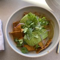Chilaquiles with red and green saucee  at Sunken Bar at The Cape in Cabo San Lucas