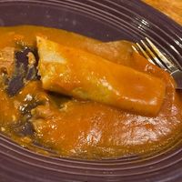 Bean burrito made without cheese at Las Trancas Mexican Restaurant in Marietta