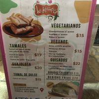 Menú  at Pili's in San Cristobal De Las Casas