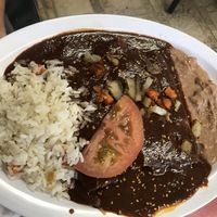 Enchiladas con mole  at Tarascos in Denver