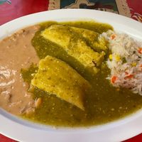 Corn Tamales with Salsa Verde  at Tarascos in Denver