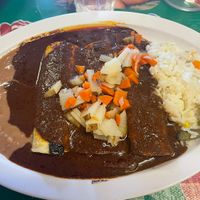Mole enchiladas  at Tarascos in Denver
